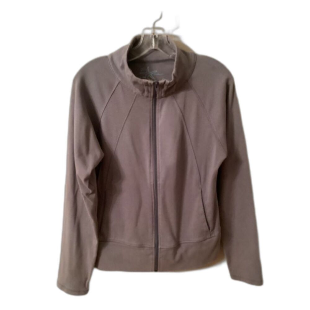 FRESH PRODUCE SIZE MEDIUM PASTEL PURPLE MOCK NECK ZIP UP JACKET